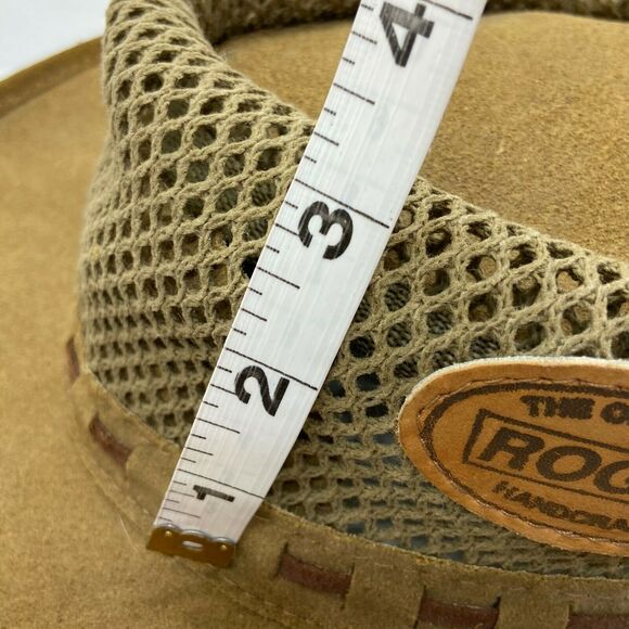 Rogue Safari Hat South Africa Unisex Khaki Suede Mesh Retro Size Medium M 6 5/8 - Picture 10 of 16